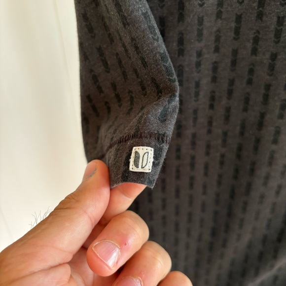 Linksoul Golf Button Down Shirt Tempus Fugit Men Short Sleeve Striped Gray Small - Picture 5 of 7